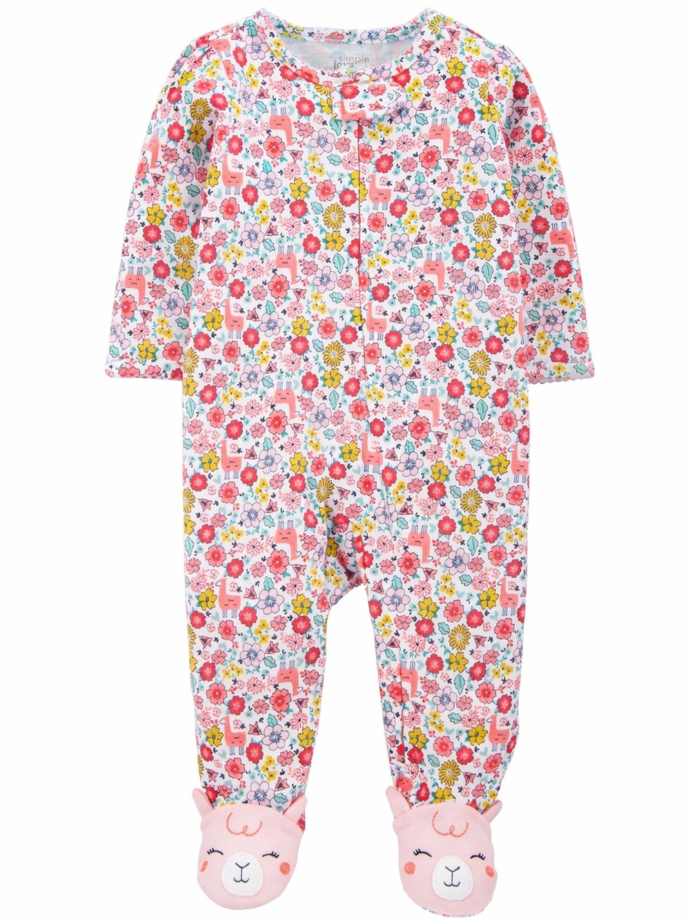 5/$25 NWOT Simple Joys by Carter's Baby Girl Floral Footed Pyjama NB